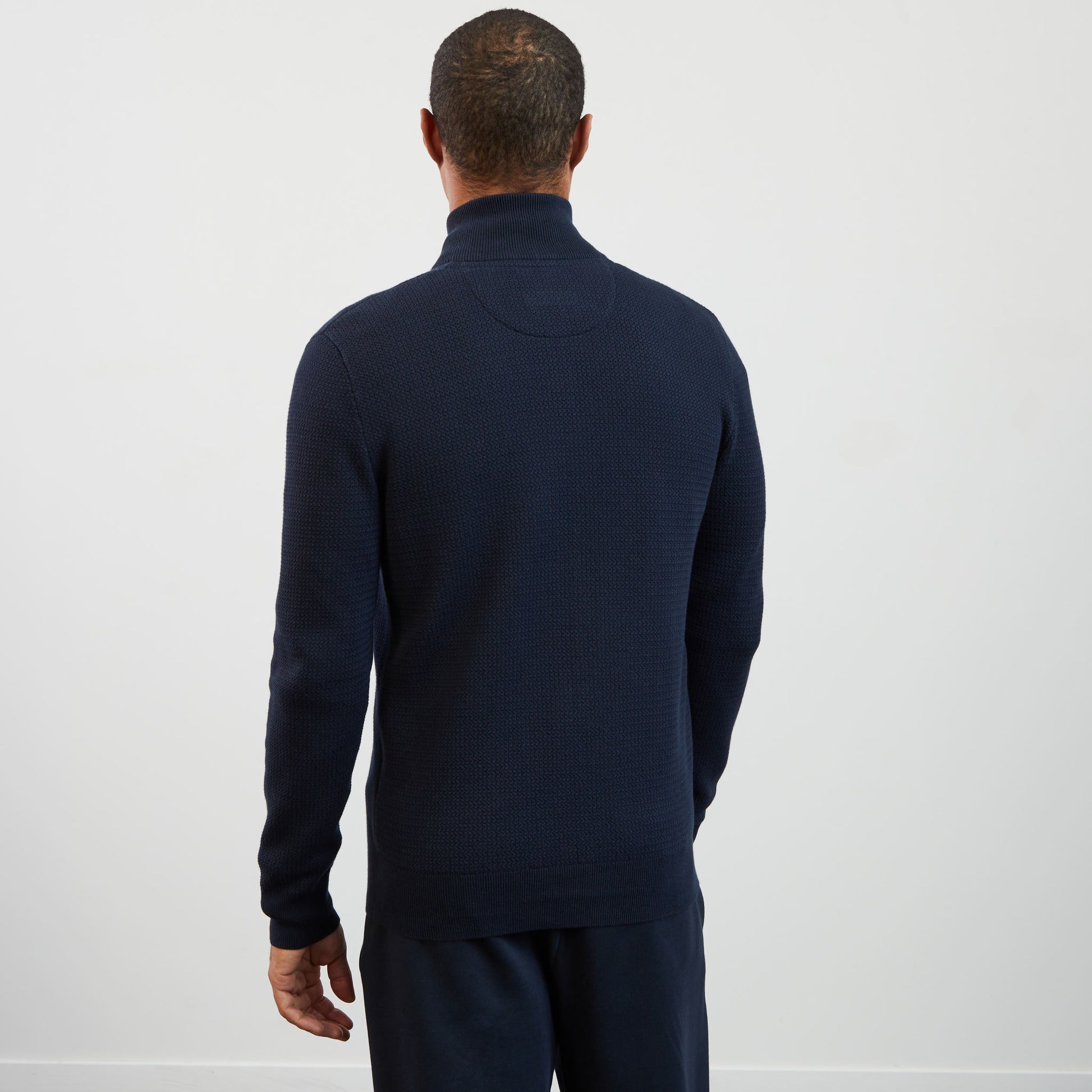 Cardigan bleu marine zippé