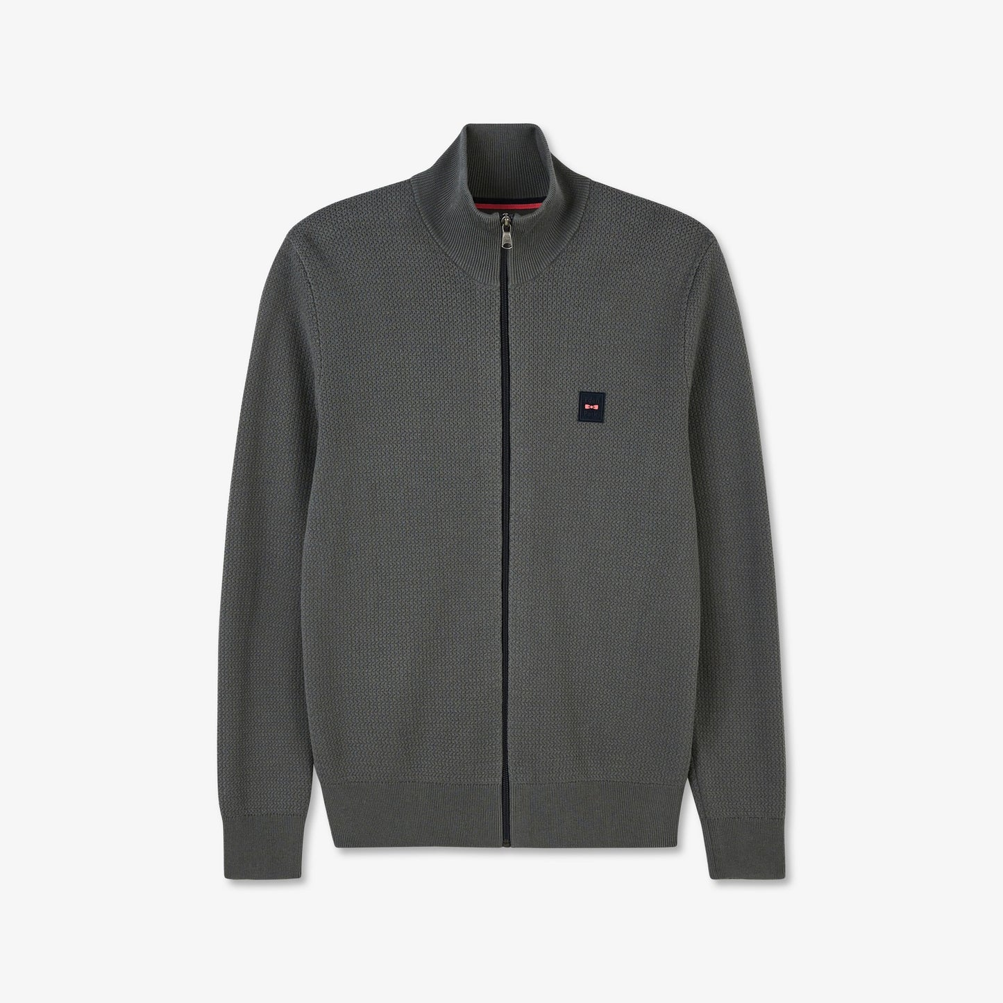 Cardigan kaki zippé
