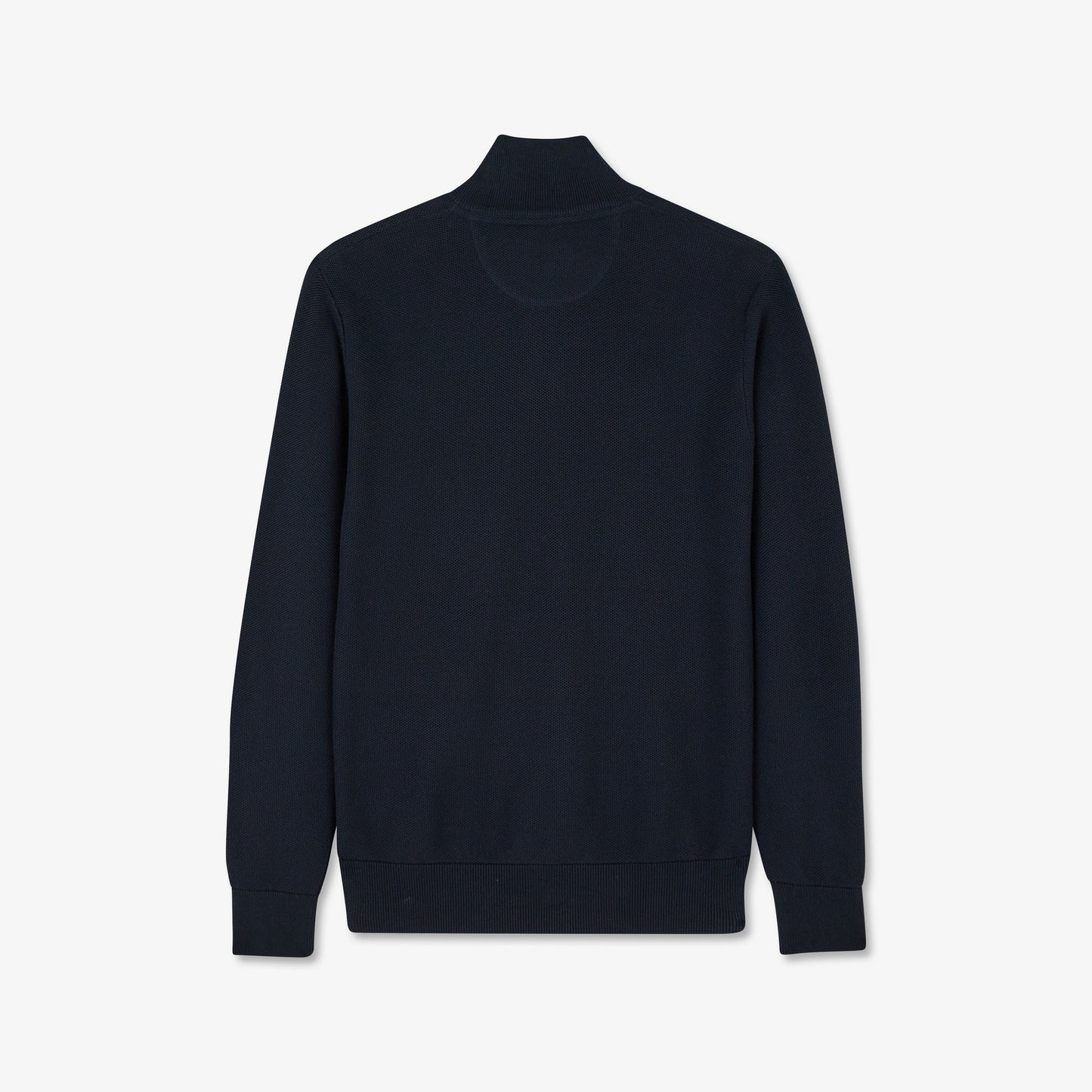Cardigan bleu foncé zippé en maille fantaisie