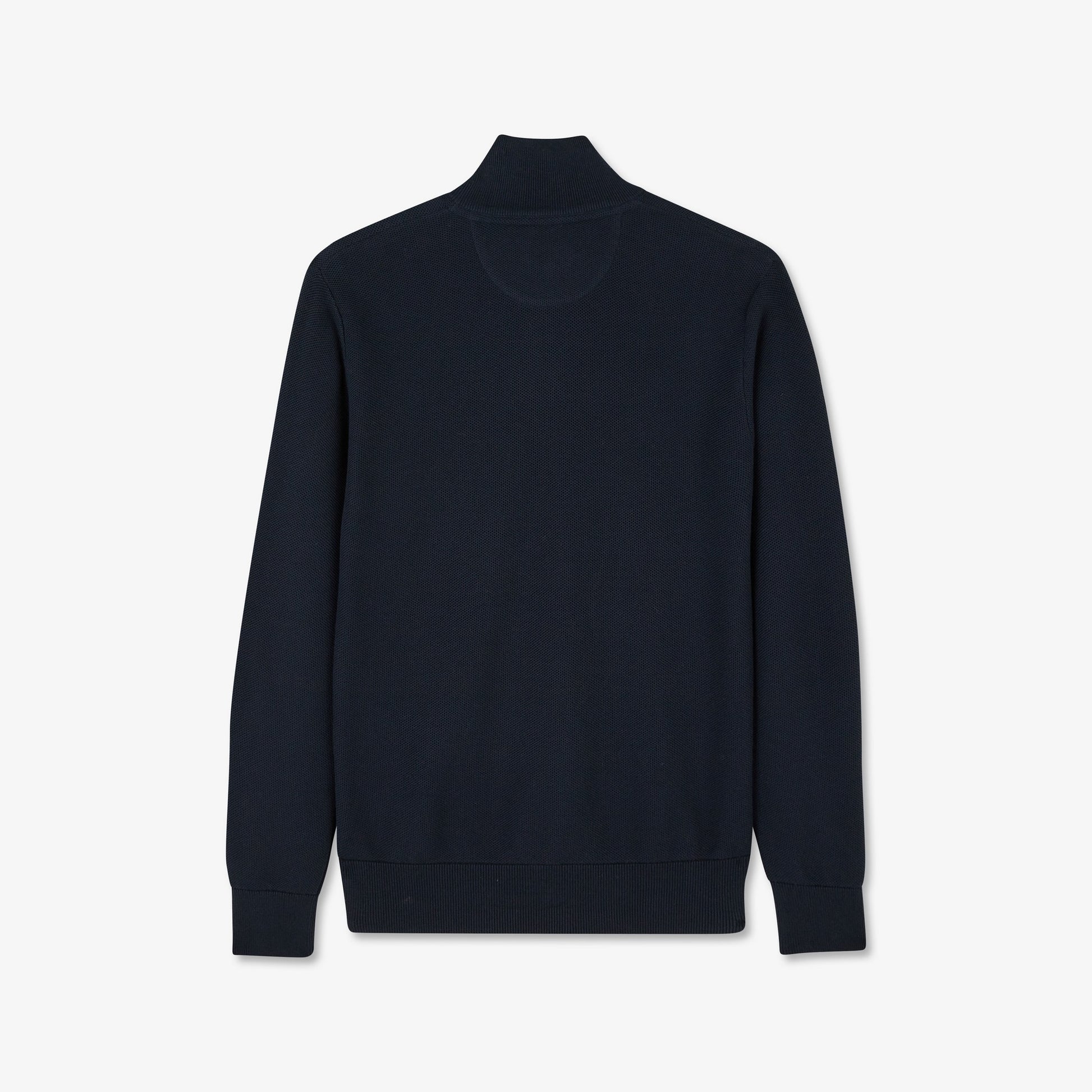 Cardigan bleu foncé zippé en maille fantaisie