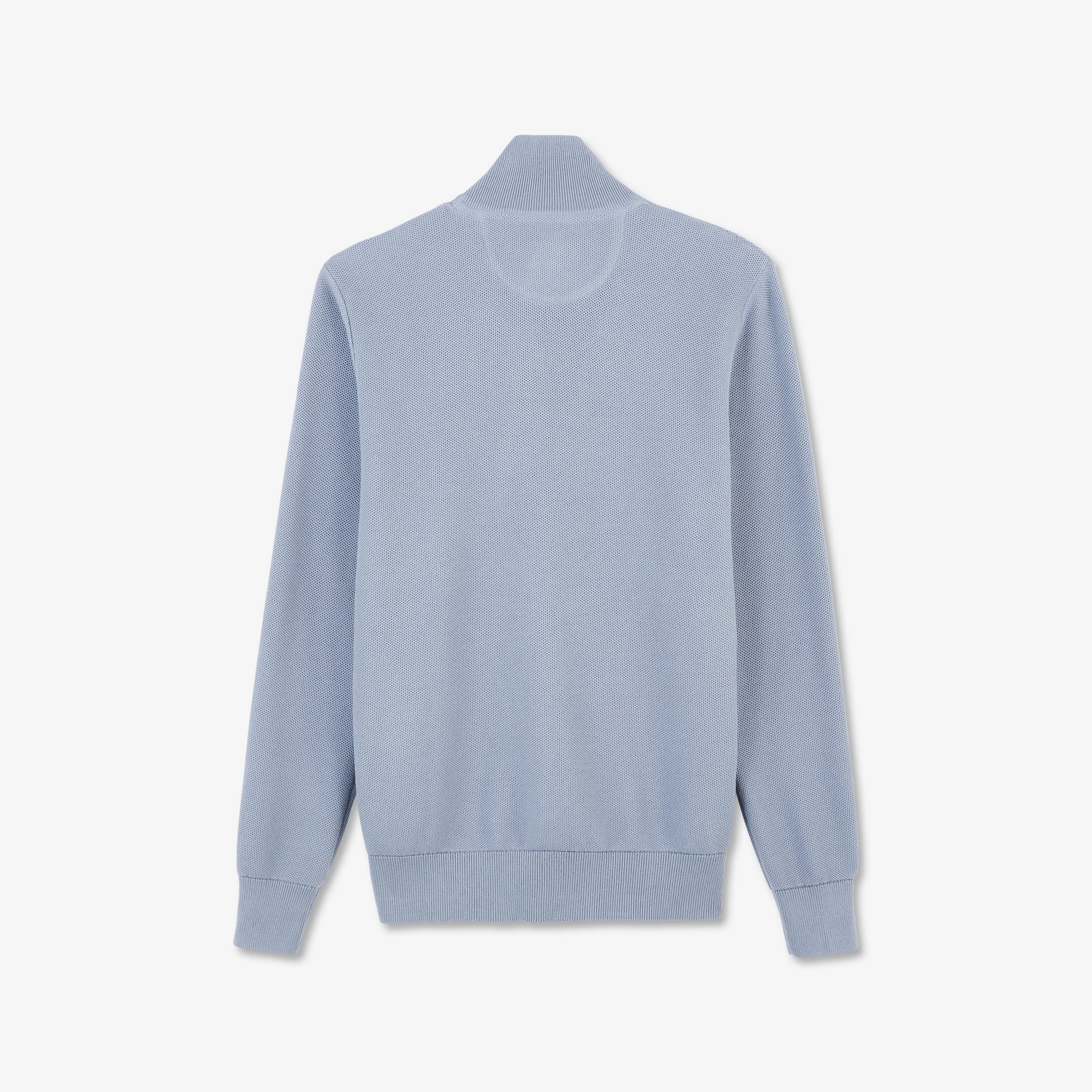 Cardigan gris zippé en maille fantaisie