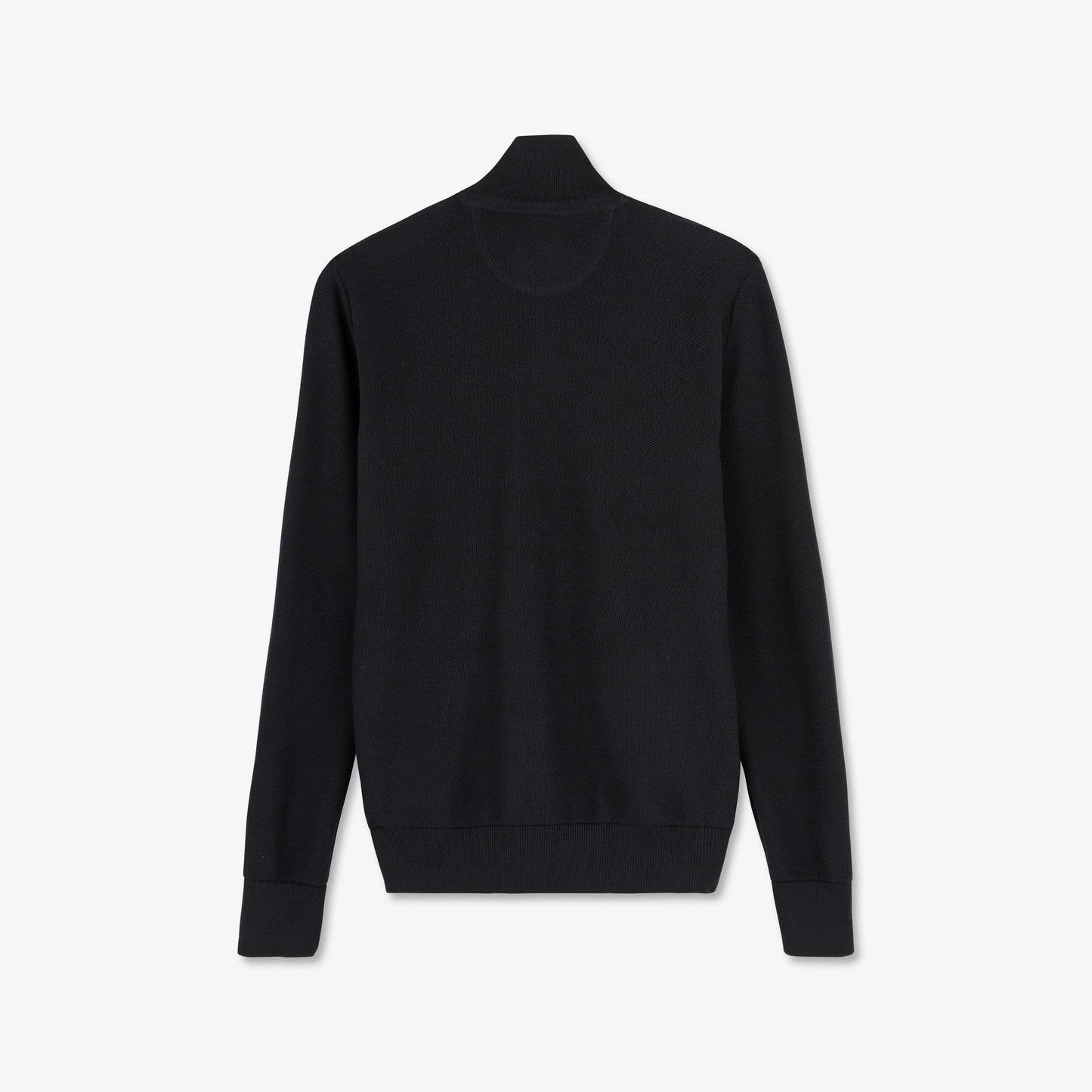 Cardigan noir zippé en maille fantaisie