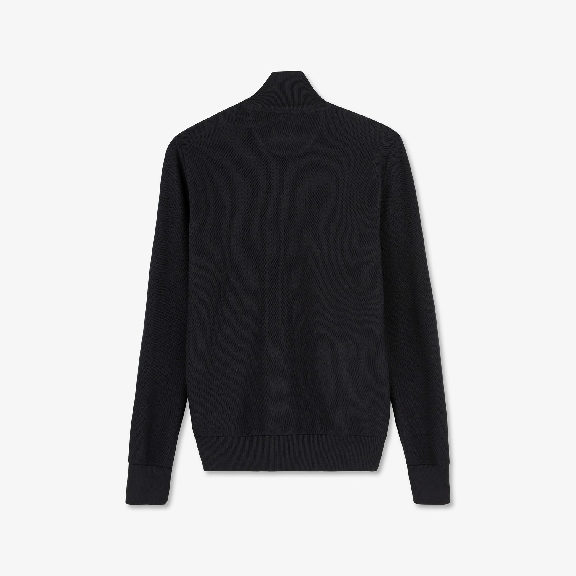 Cardigan noir zippé en maille fantaisie