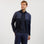 Cardigan bleu foncé colorblock zippé en jeu de mailles