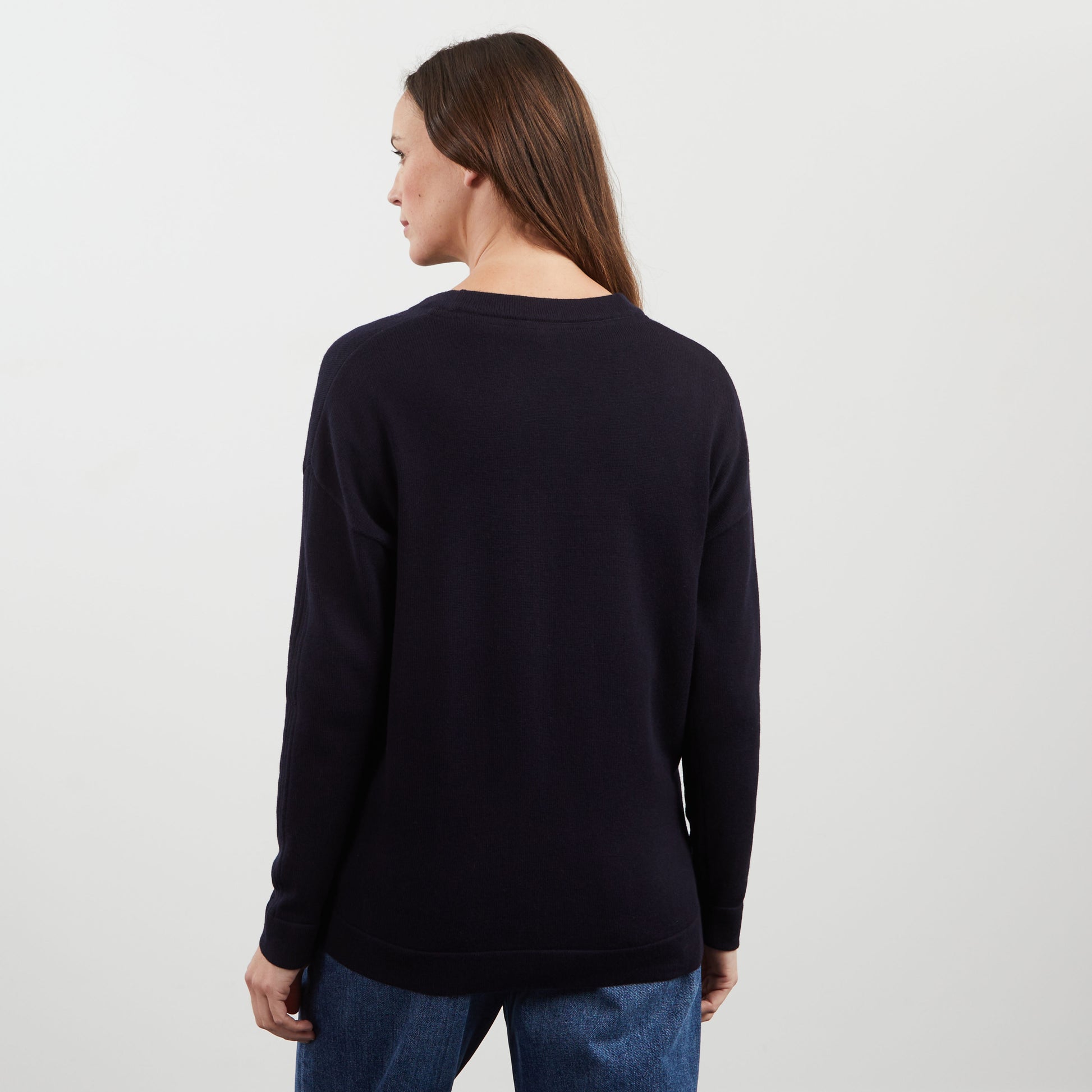 Cardigan bleu marine uni