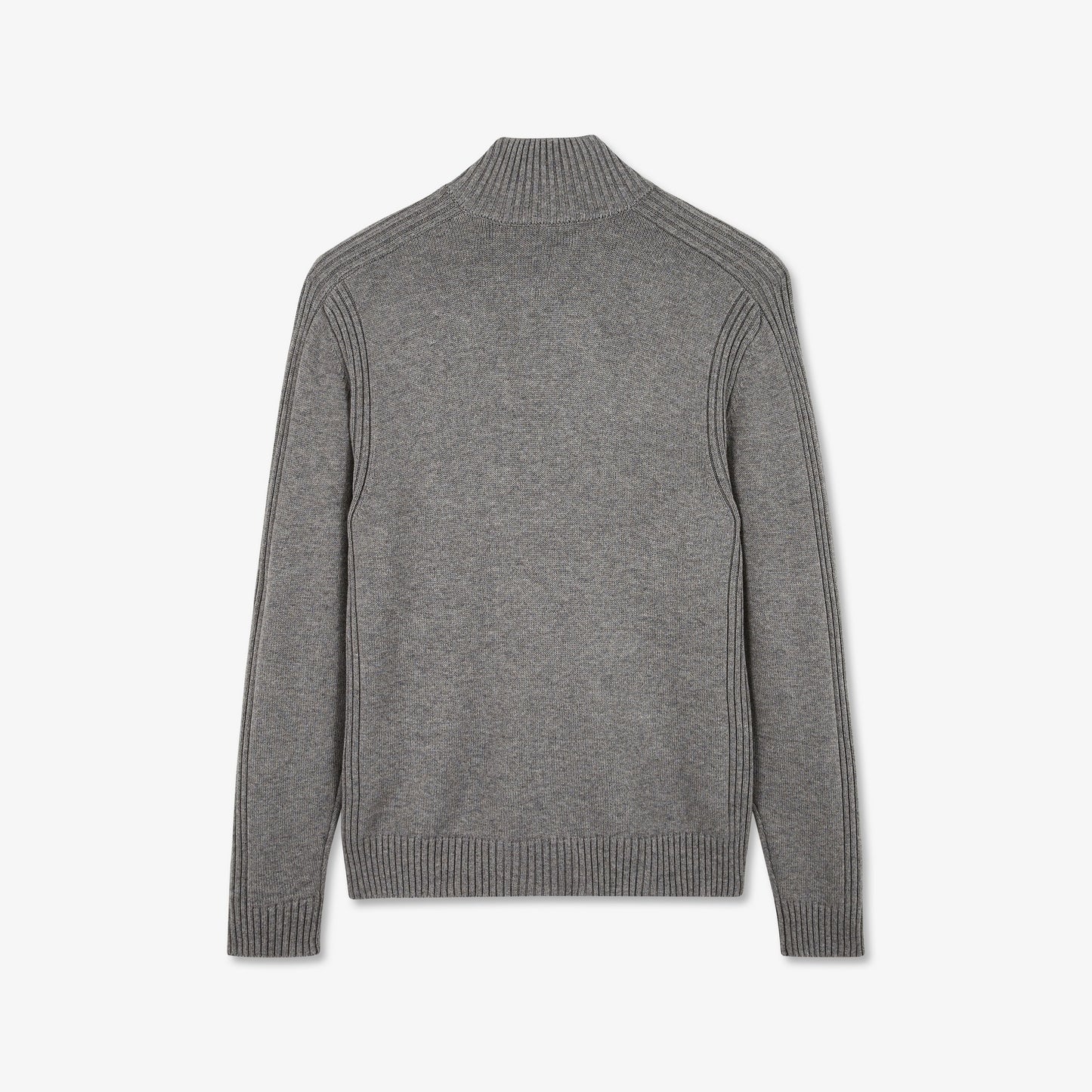 Cardigan gris zippé uni