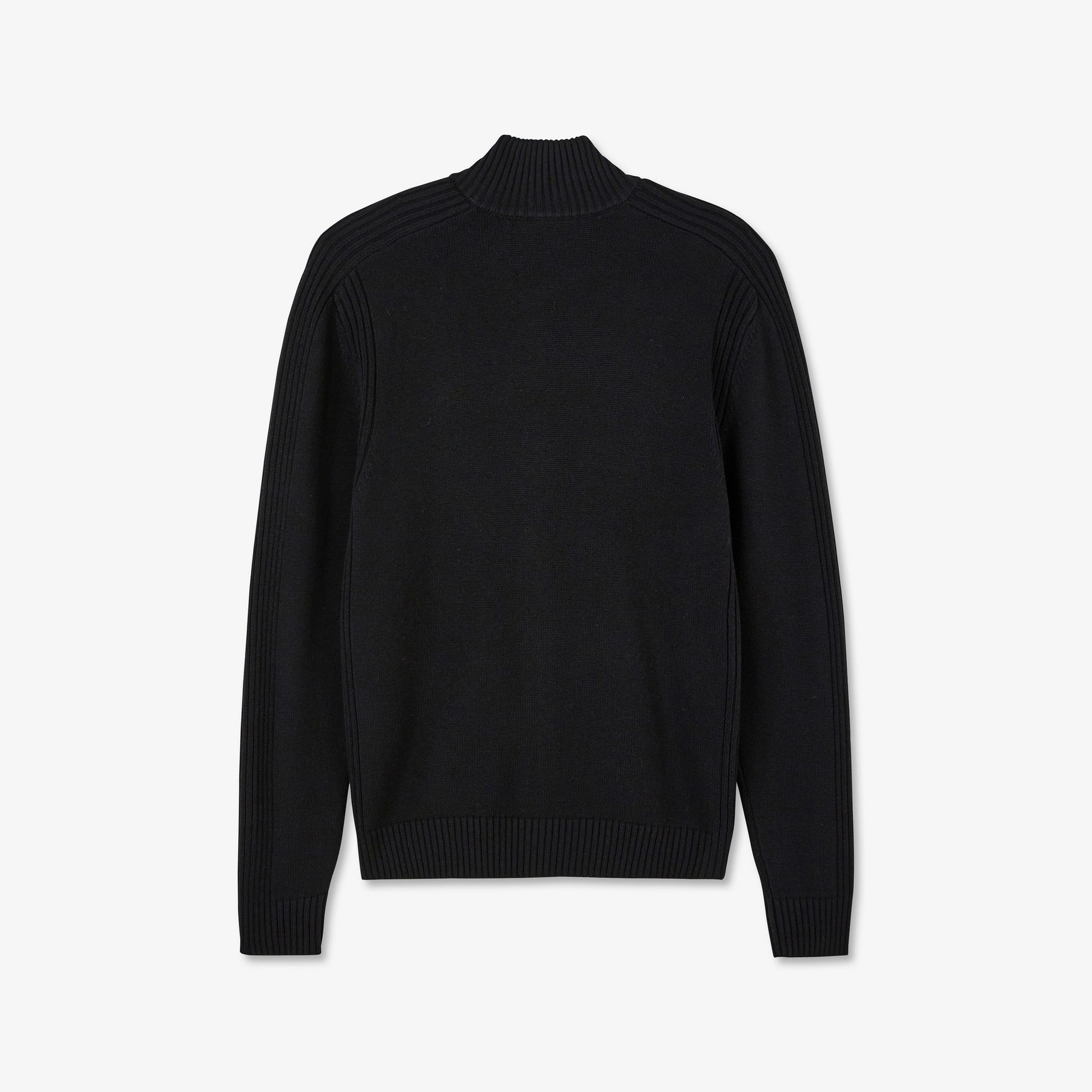 Cardigan noir zippé uni