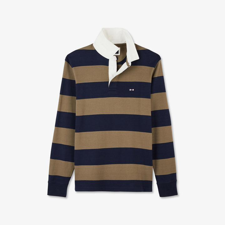 Maillot bleu marine rayé manches longues