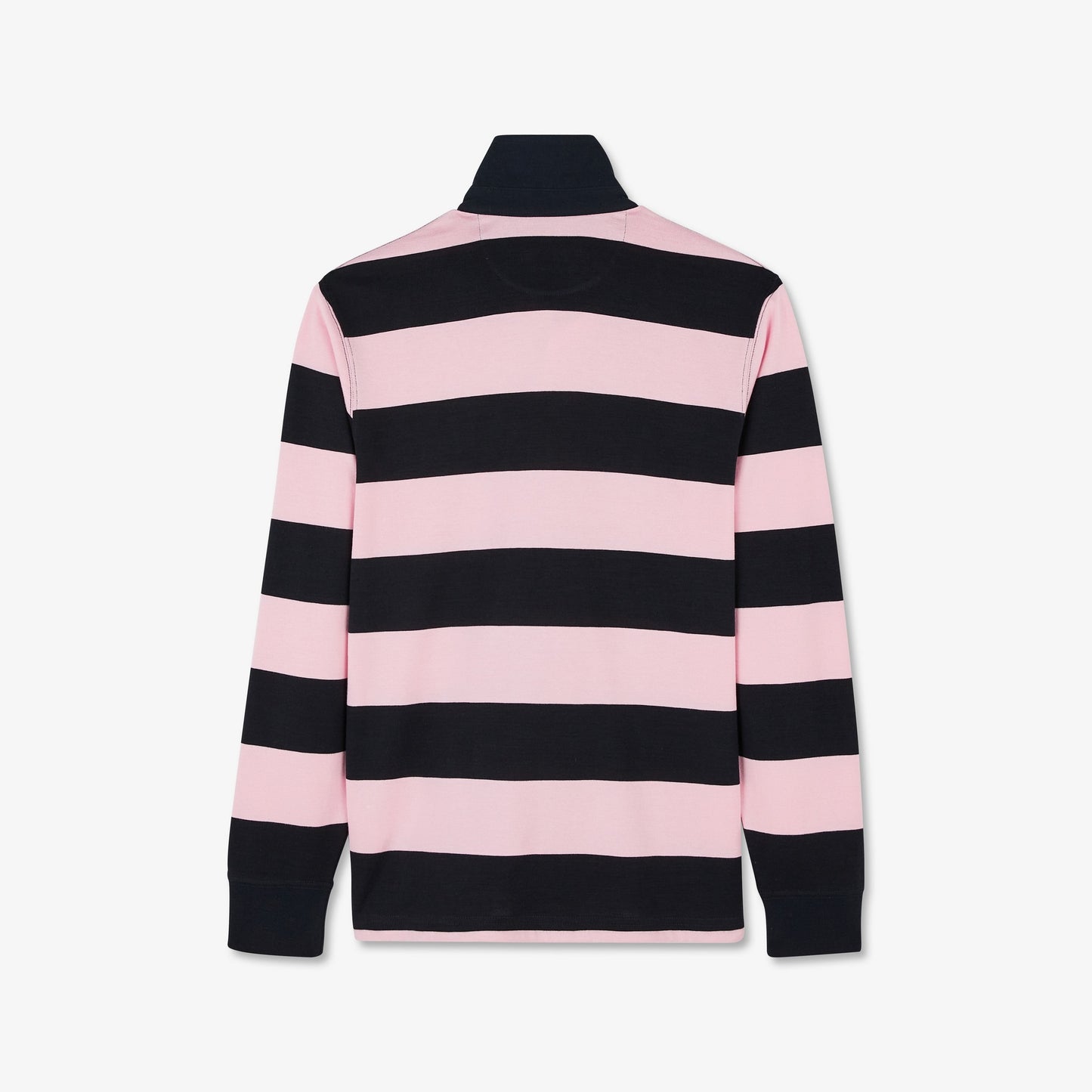 Striped pink long-sleeved rugby shirt