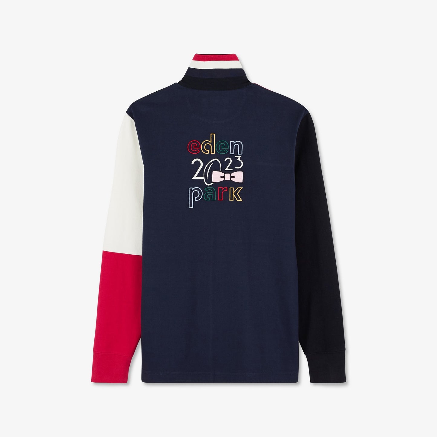 Dark blue colourblock rugby shirt with 2023 embroidery