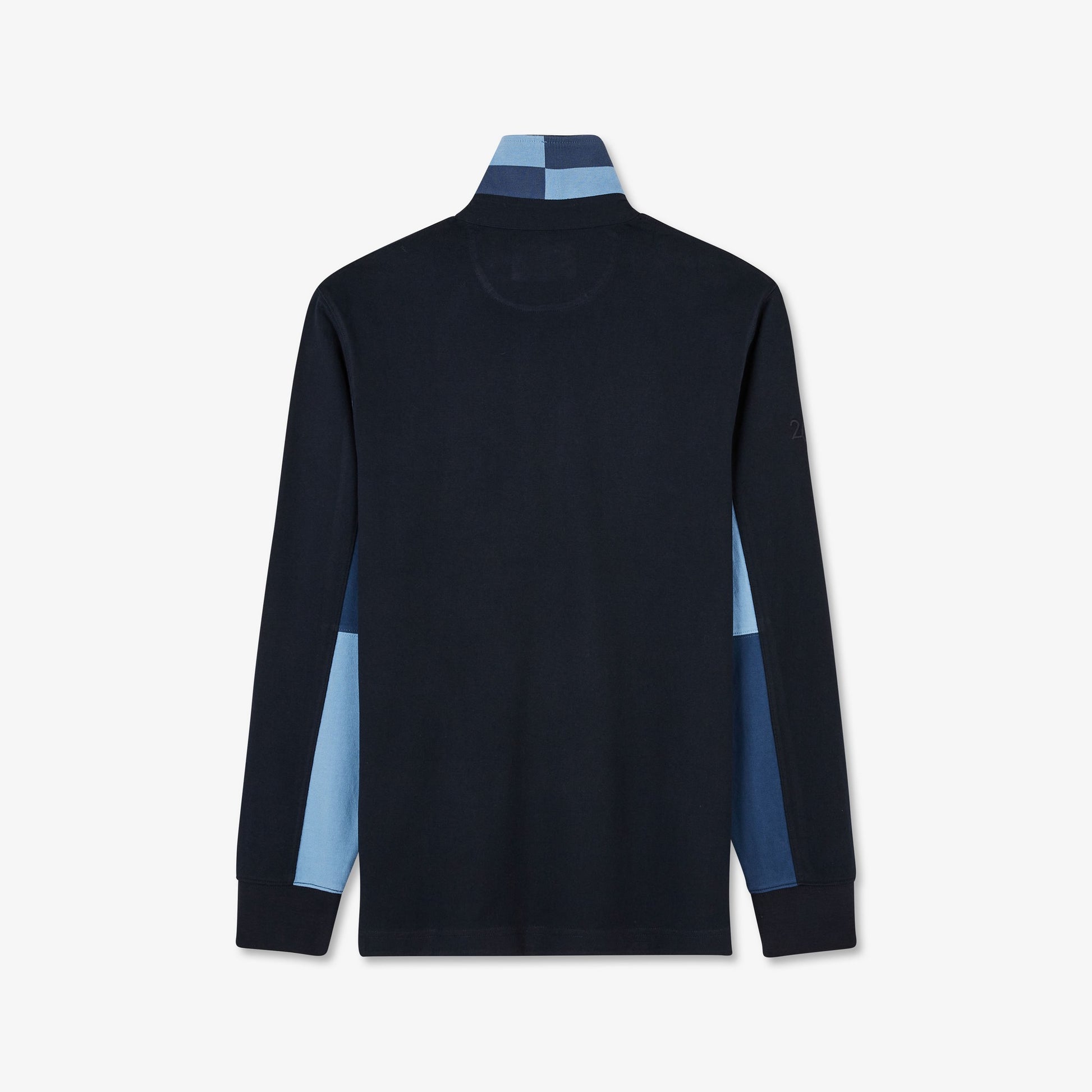 Maillot bleu marine colorblock manches longues