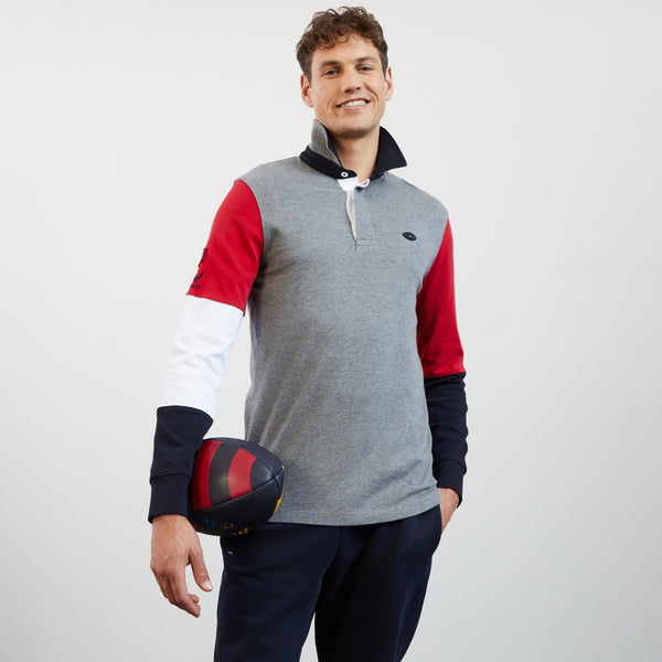 Maillot gris colorblock XV de France manches longues