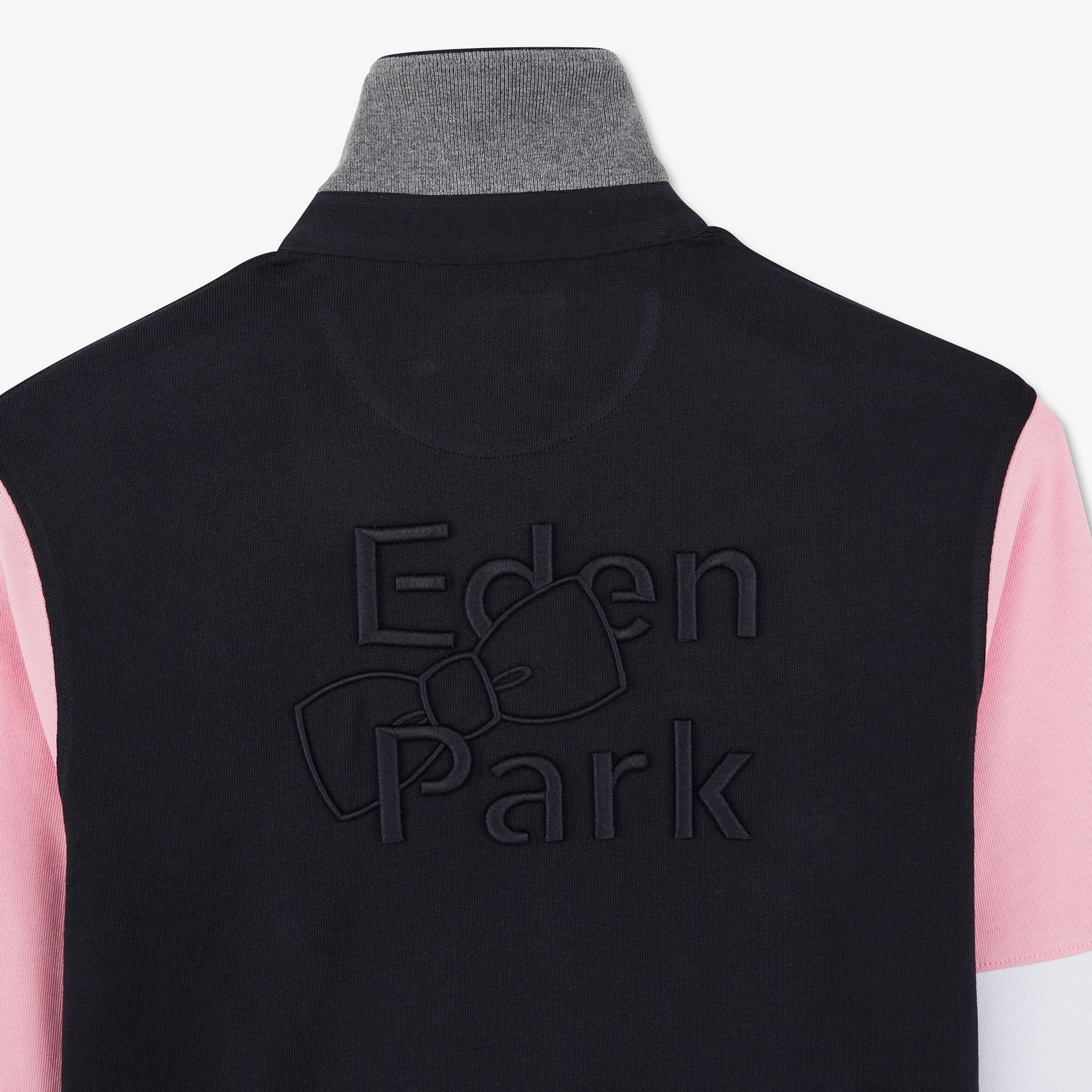 Maillot colorblock rose motif broderie dos