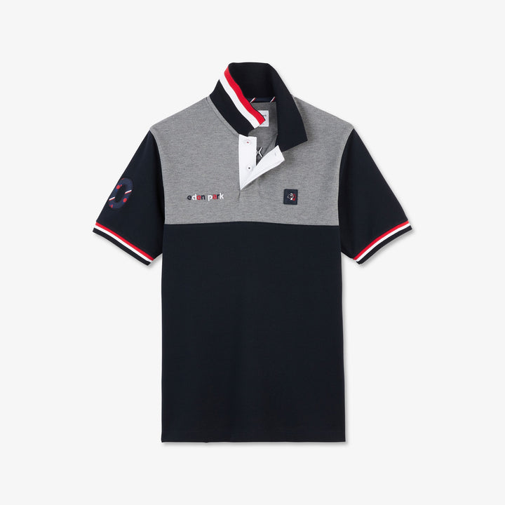 Polo gris colorblock manches courtes XV de France
