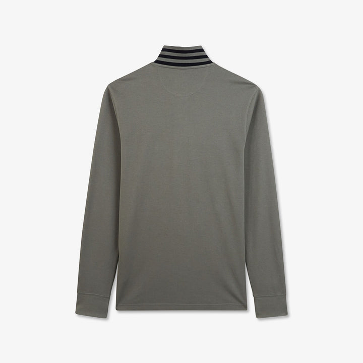 Polo marron manches longues