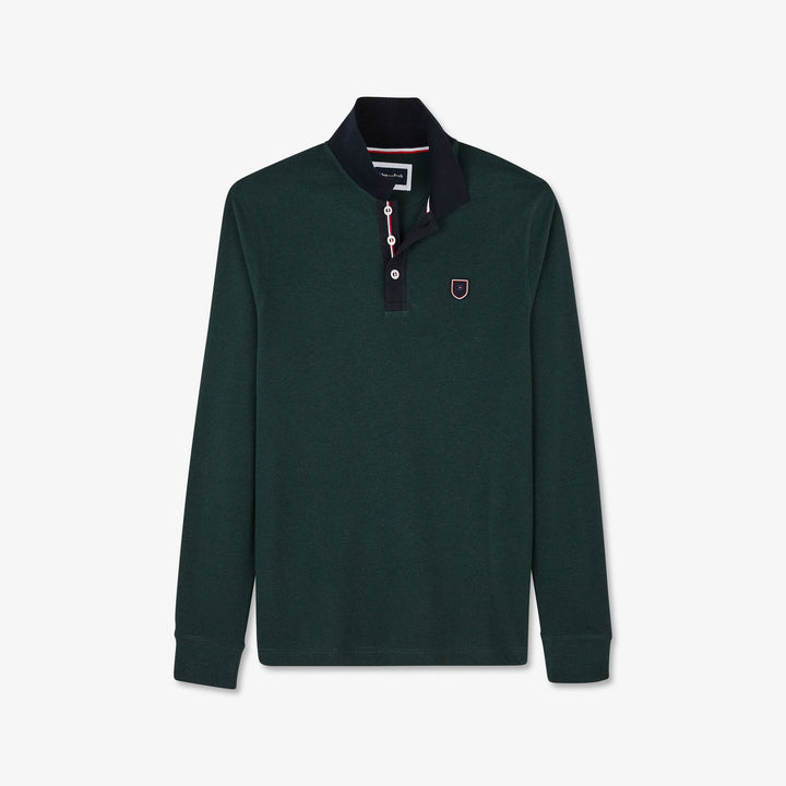 Polo vert manches longues