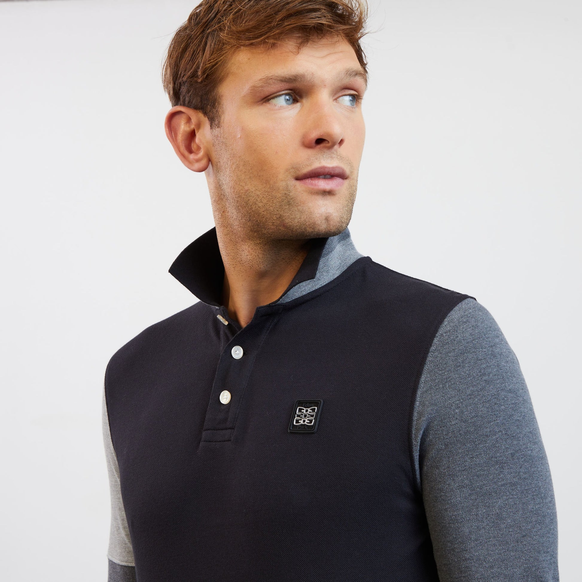 Polo colorblock manches longues