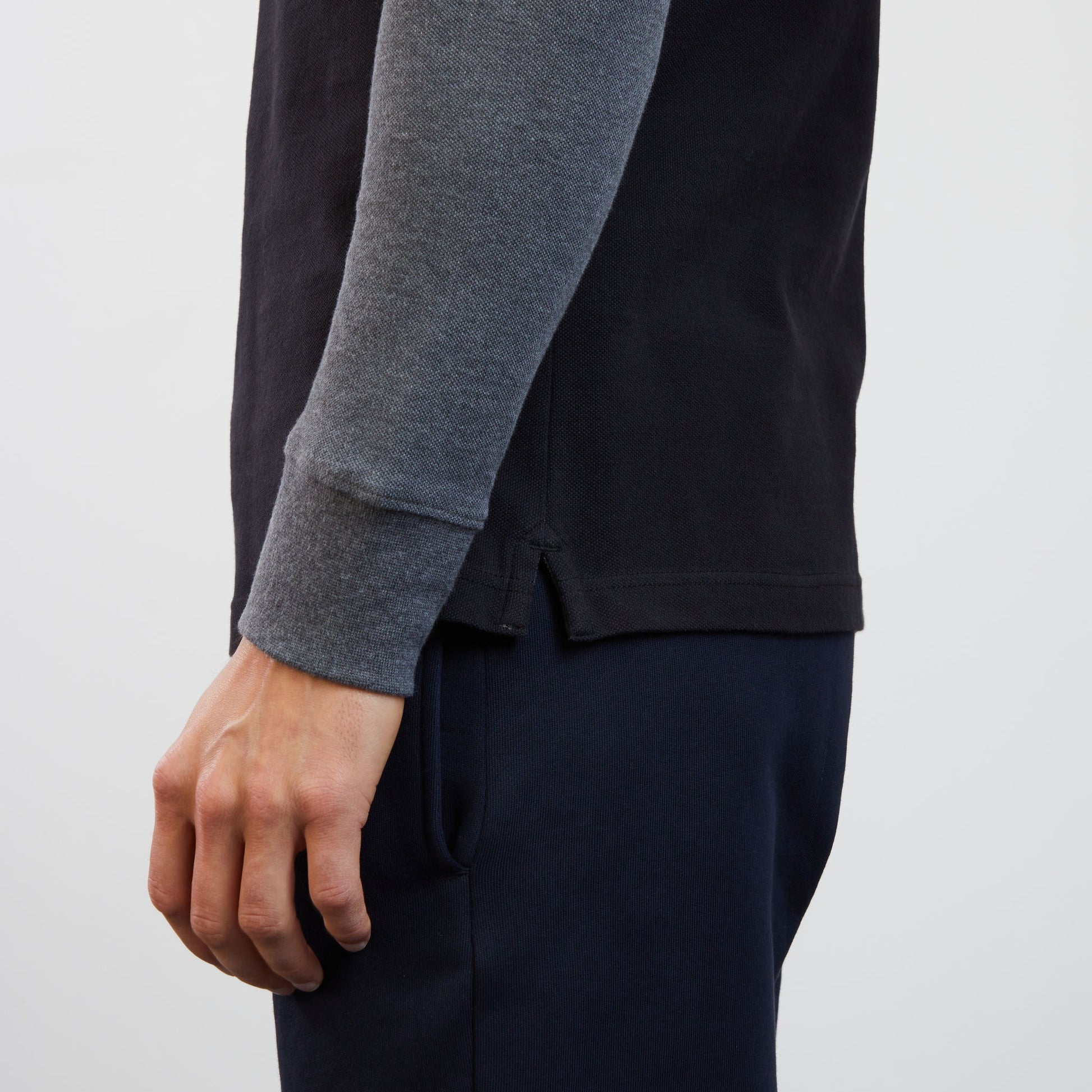 Polo colorblock manches longues