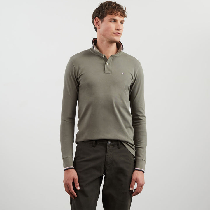 Polo kaki manches longues
