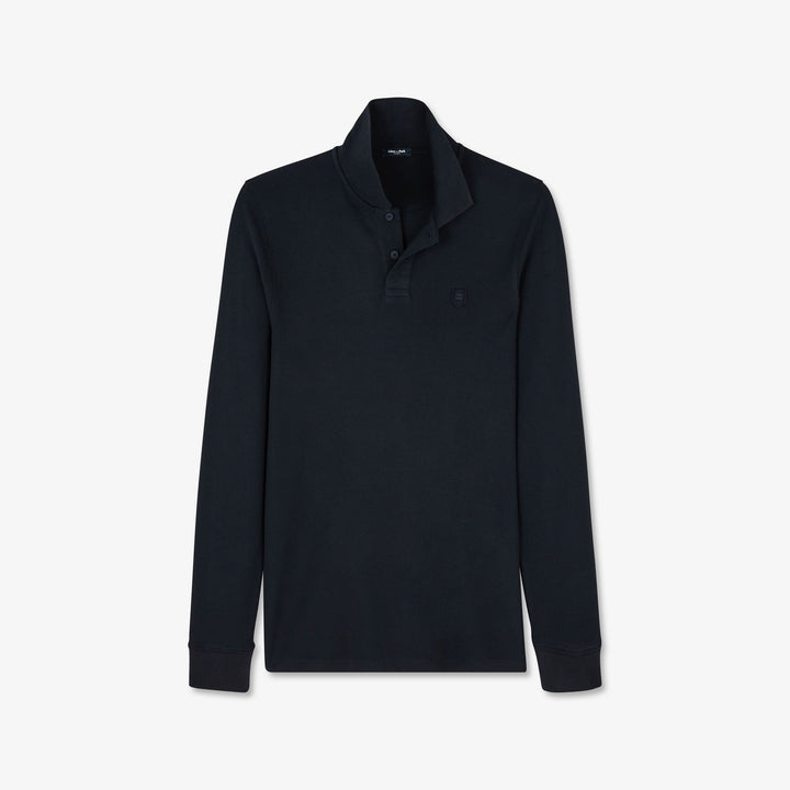 Polo bleu marine manches longues