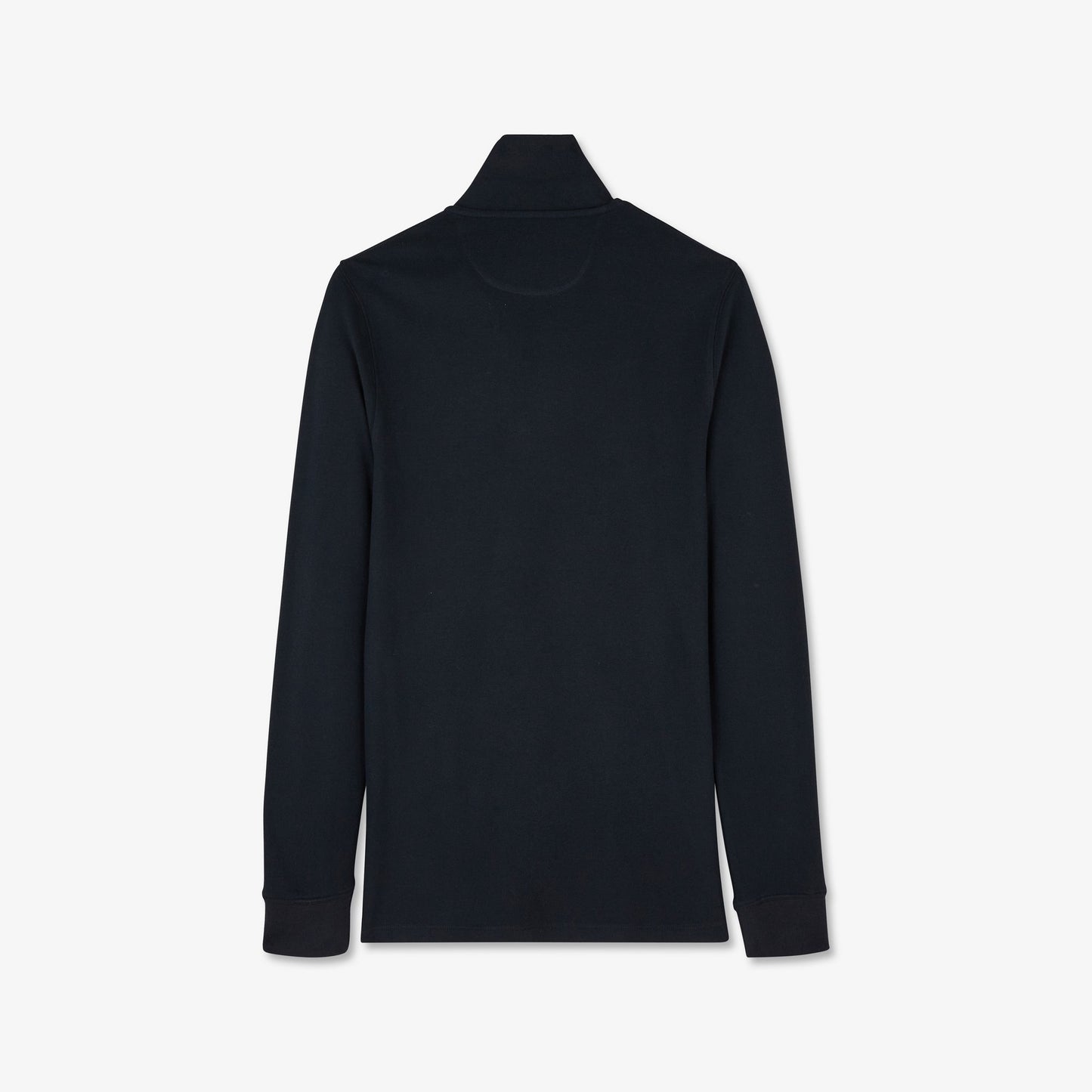 Navy blue long-sleeved polo shirt