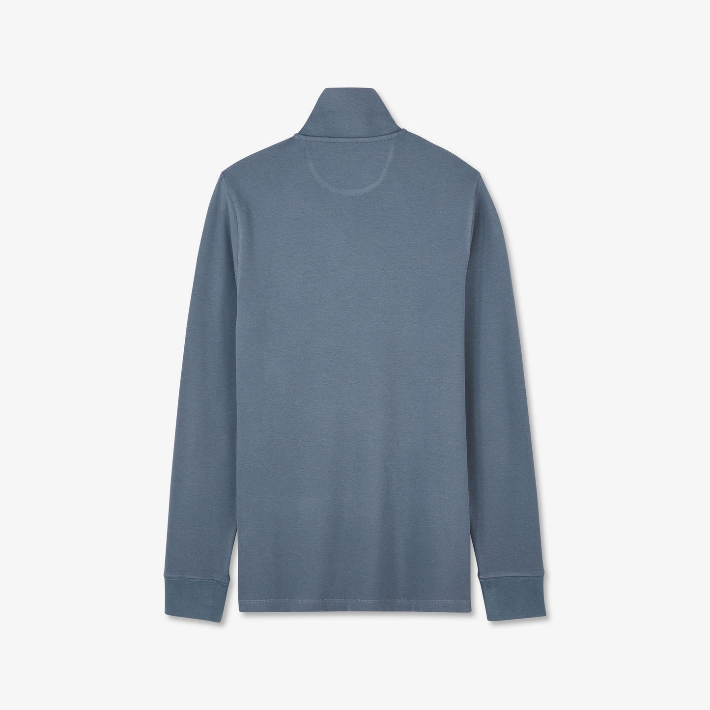 Grey-blue long-sleeved polo shirt