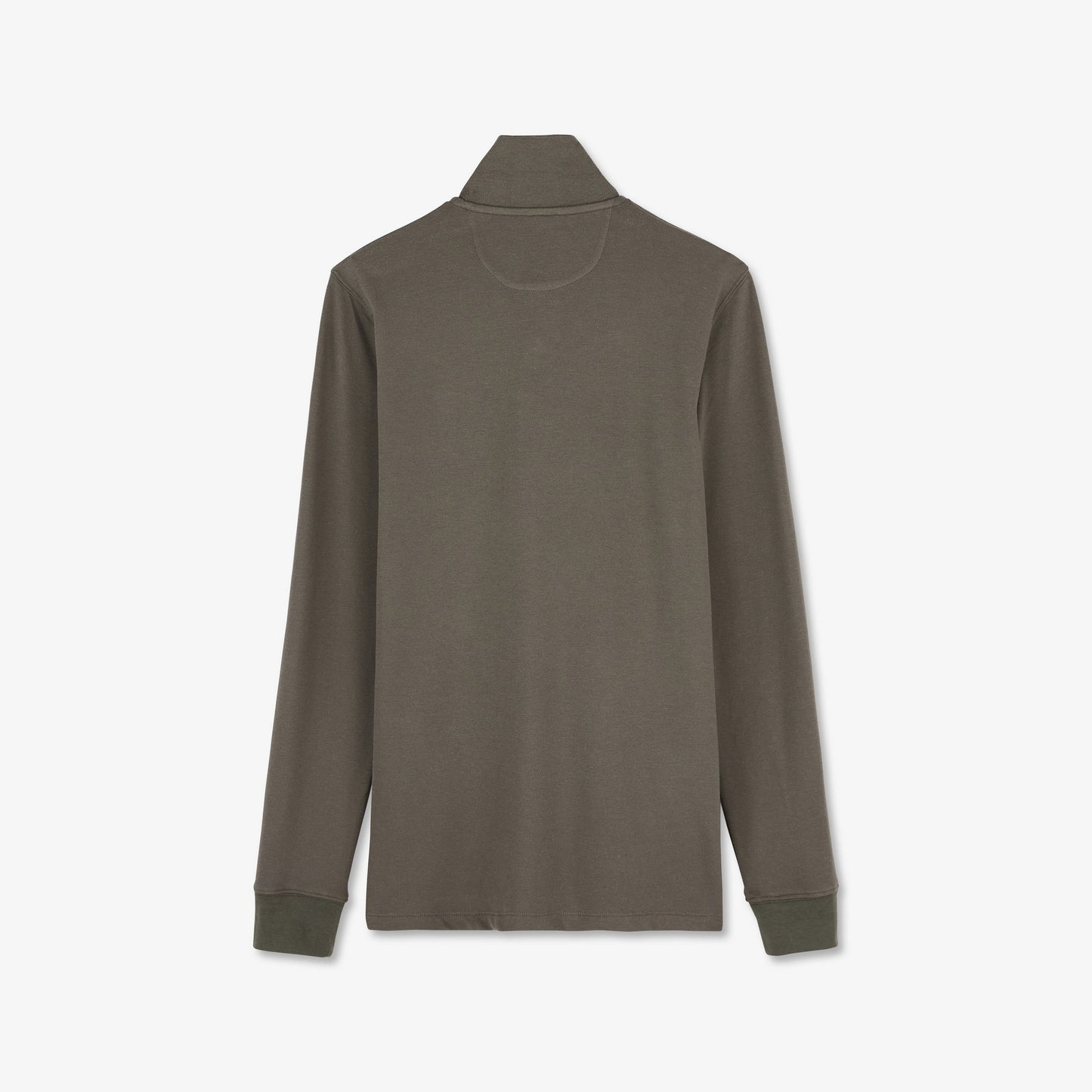 Dark grey long-sleeved polo shirt