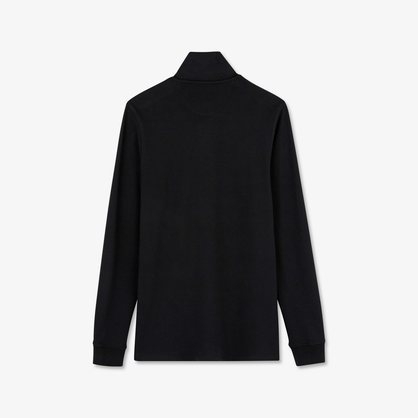 Black long-sleeved polo shirt