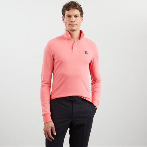 Polo rose manches longues - Image 1