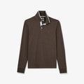 Polo marron manches longues