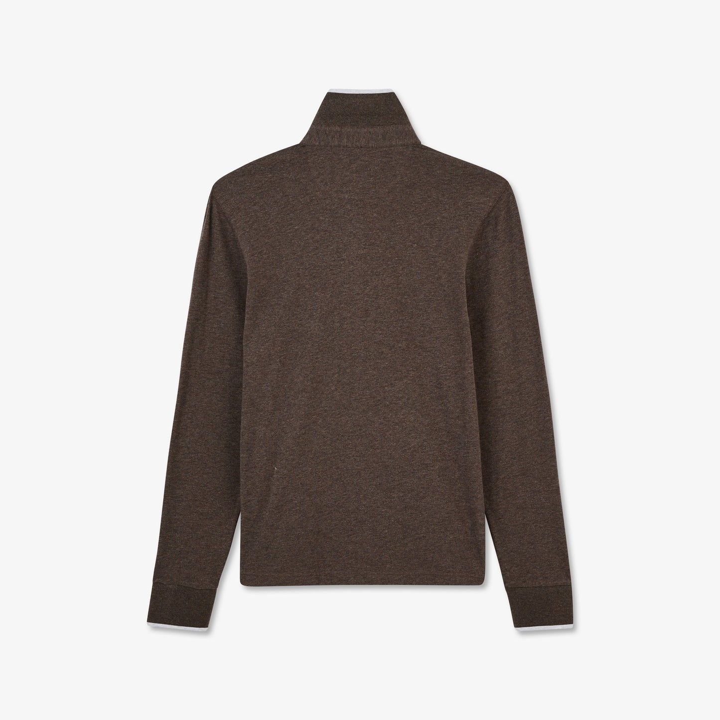 Polo marron manches longues