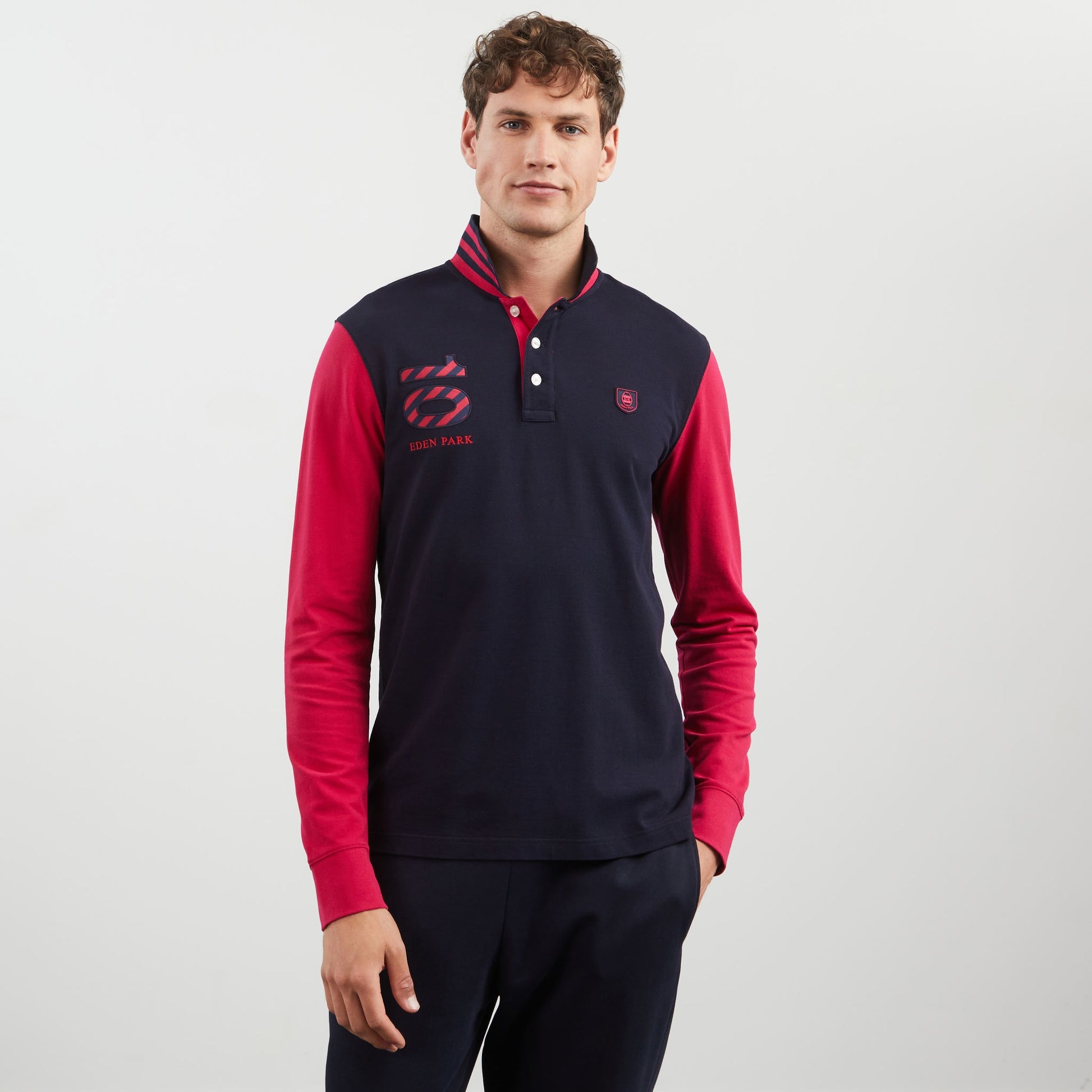 Polo colorblock manches longues