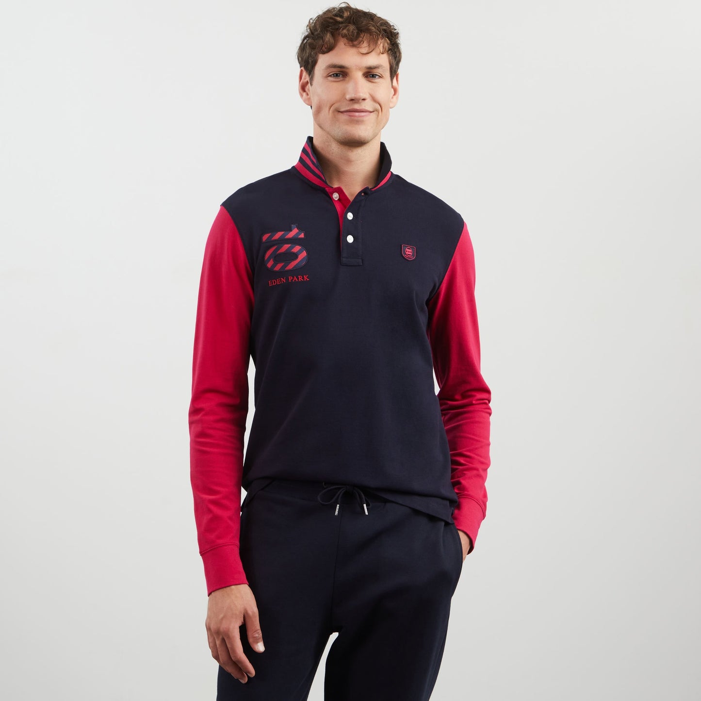 Polo colorblock manches longues