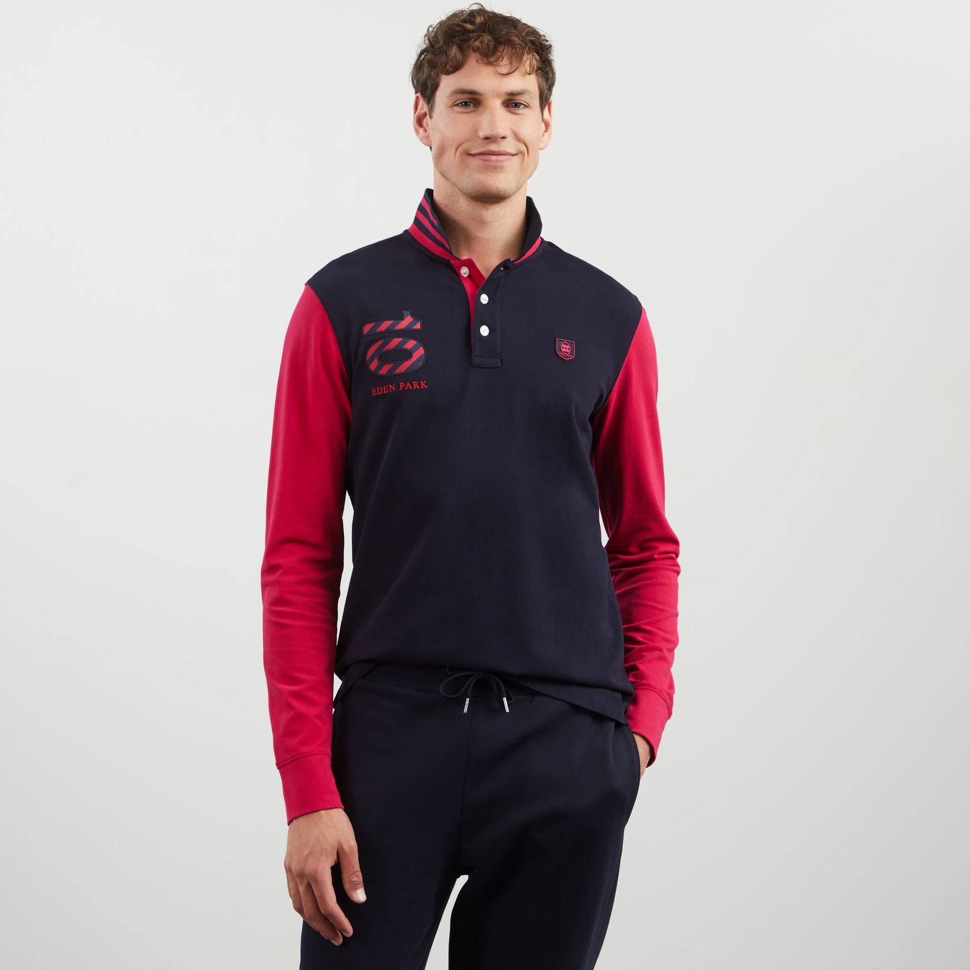 Polo colorblock manches longues