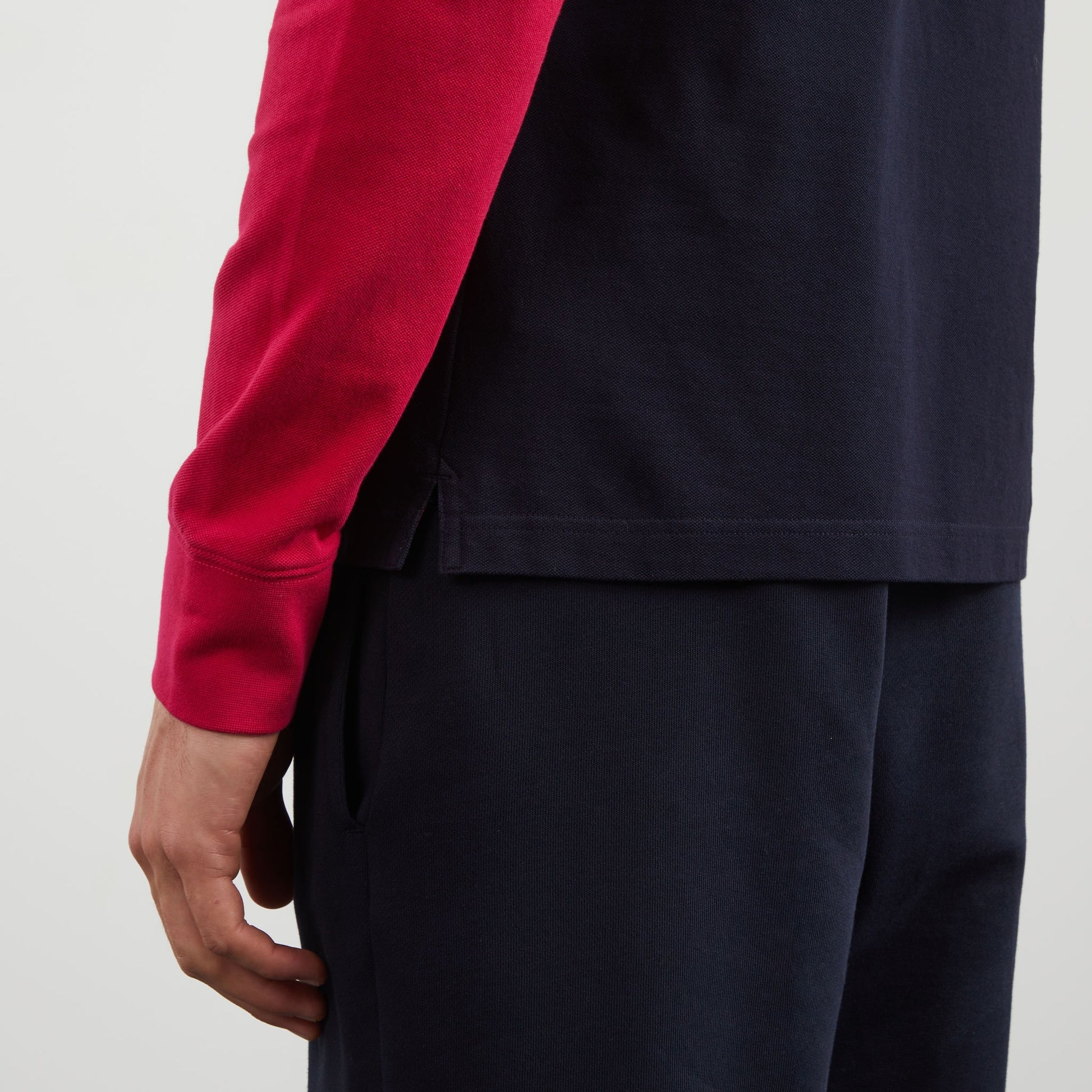 Polo colorblock manches longues