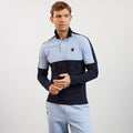 Polo bleu clair colorblock à broderie Eden Park