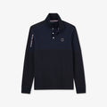 Polo bleu foncé colorblock à broderie Eden Park