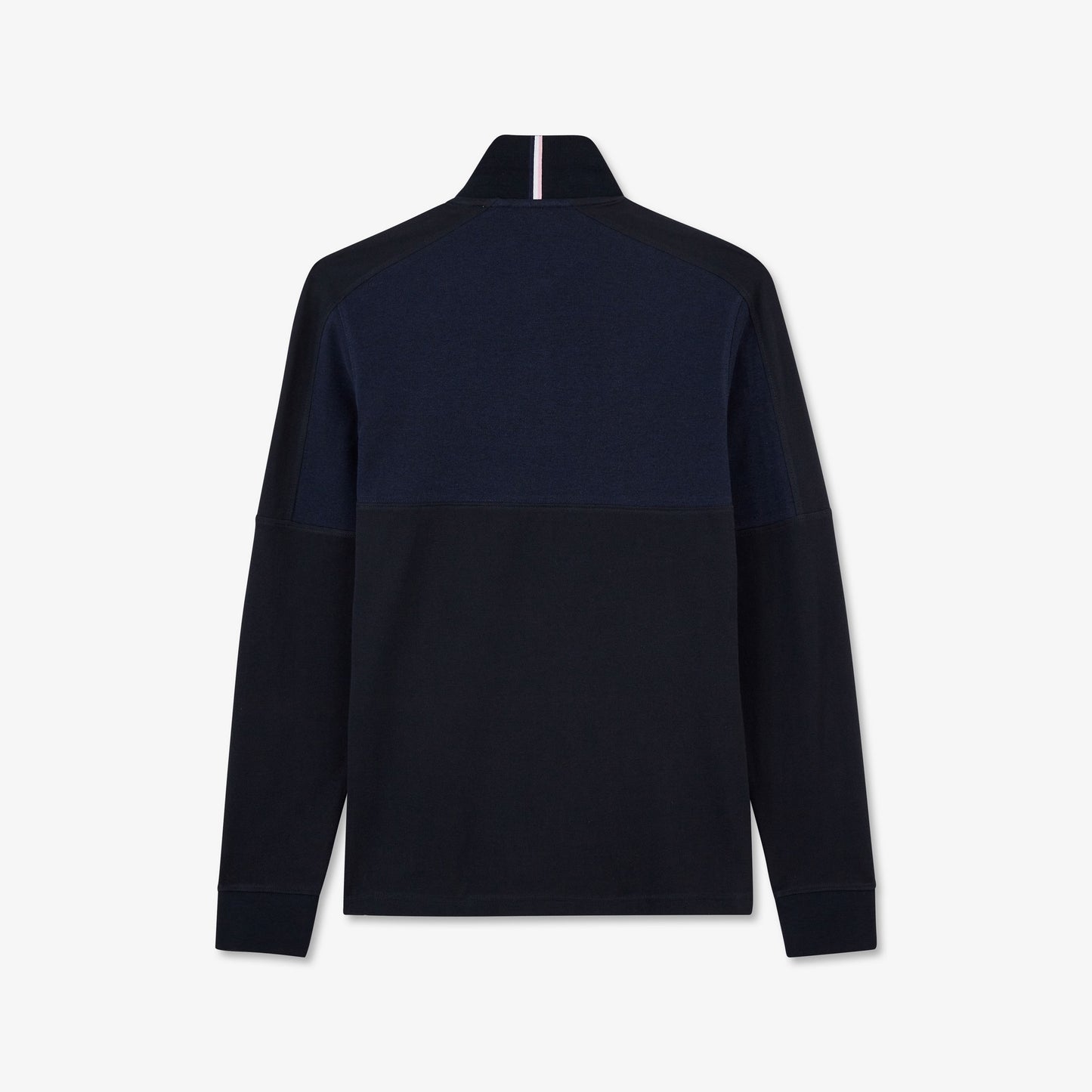 Polo bleu foncé colorblock à broderie Eden Park