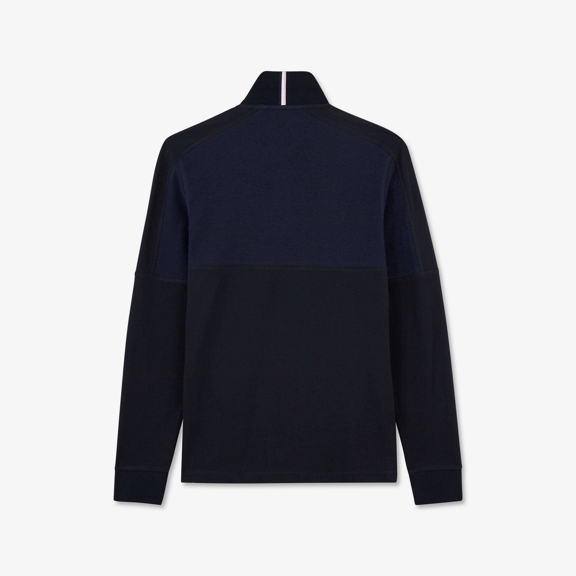 Polo bleu foncé colorblock à broderie Eden Park