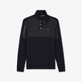Polo gris foncé colorblock à broderie Eden Park
