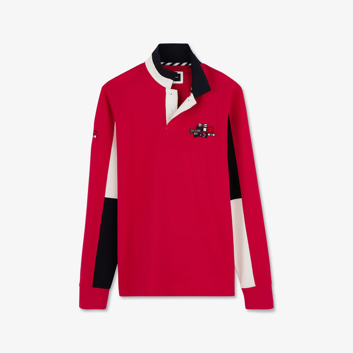Polo rose foncé colorblock à broderie nœuds et 2023
