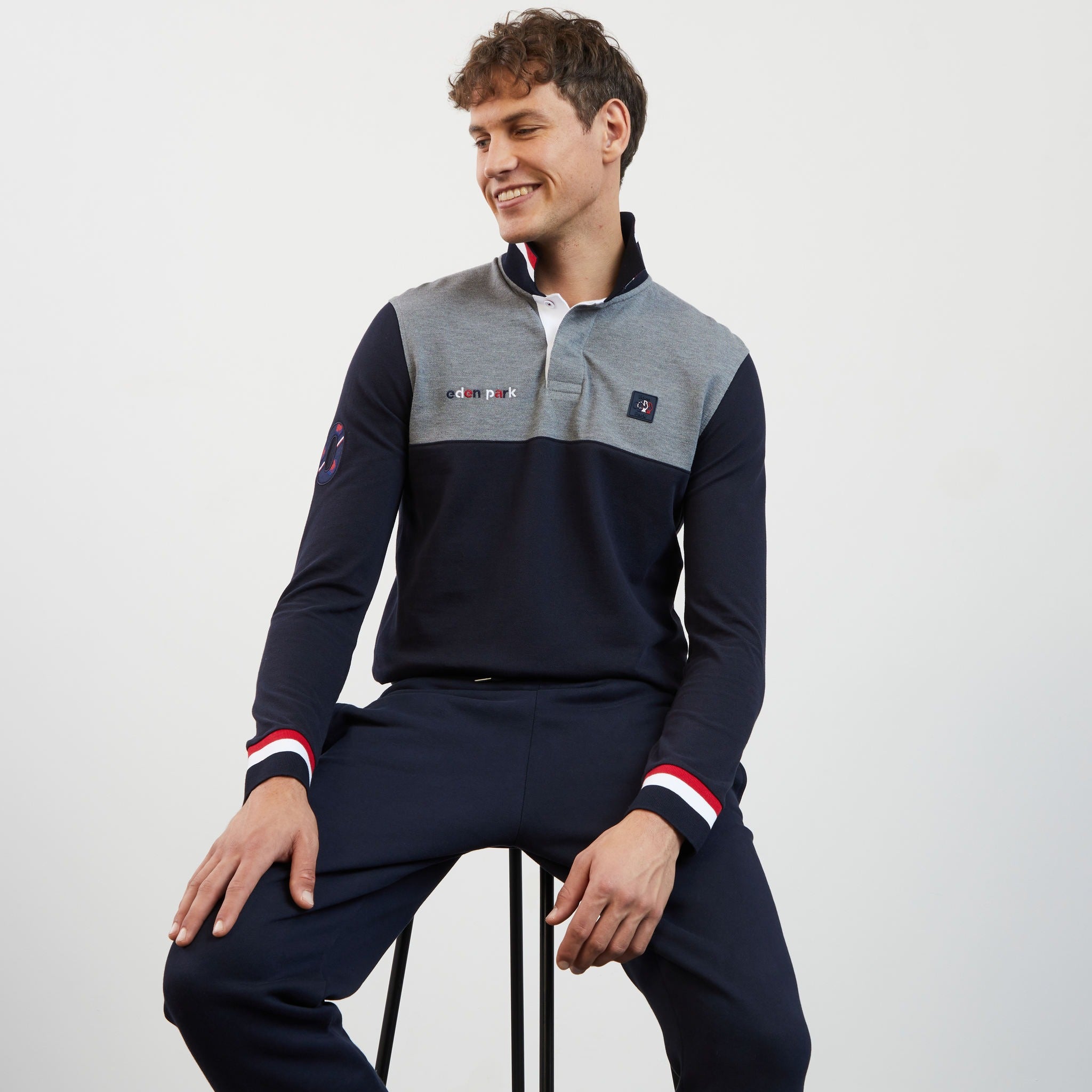 Veste Eden Park Team Jacket Rouge – Taille L – Très Bon état – Style Parka