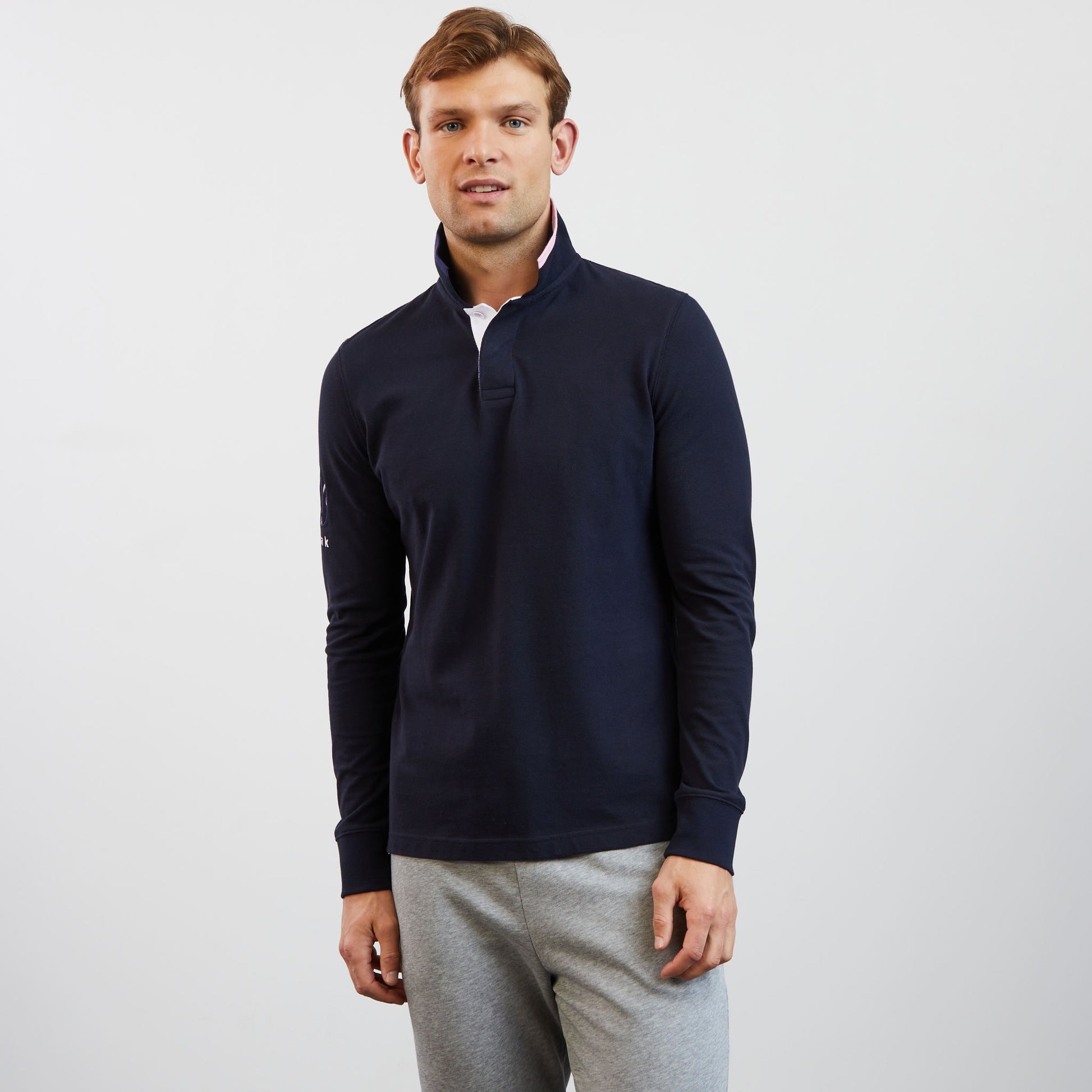 Polo BLANC homme - Manches longues