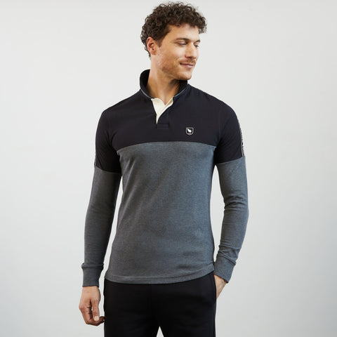 Polo gris foncé colorblock manches longues - Nouvelle Zélande - Image 3