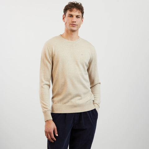 Blue/beige wool mix jumper - Image 3