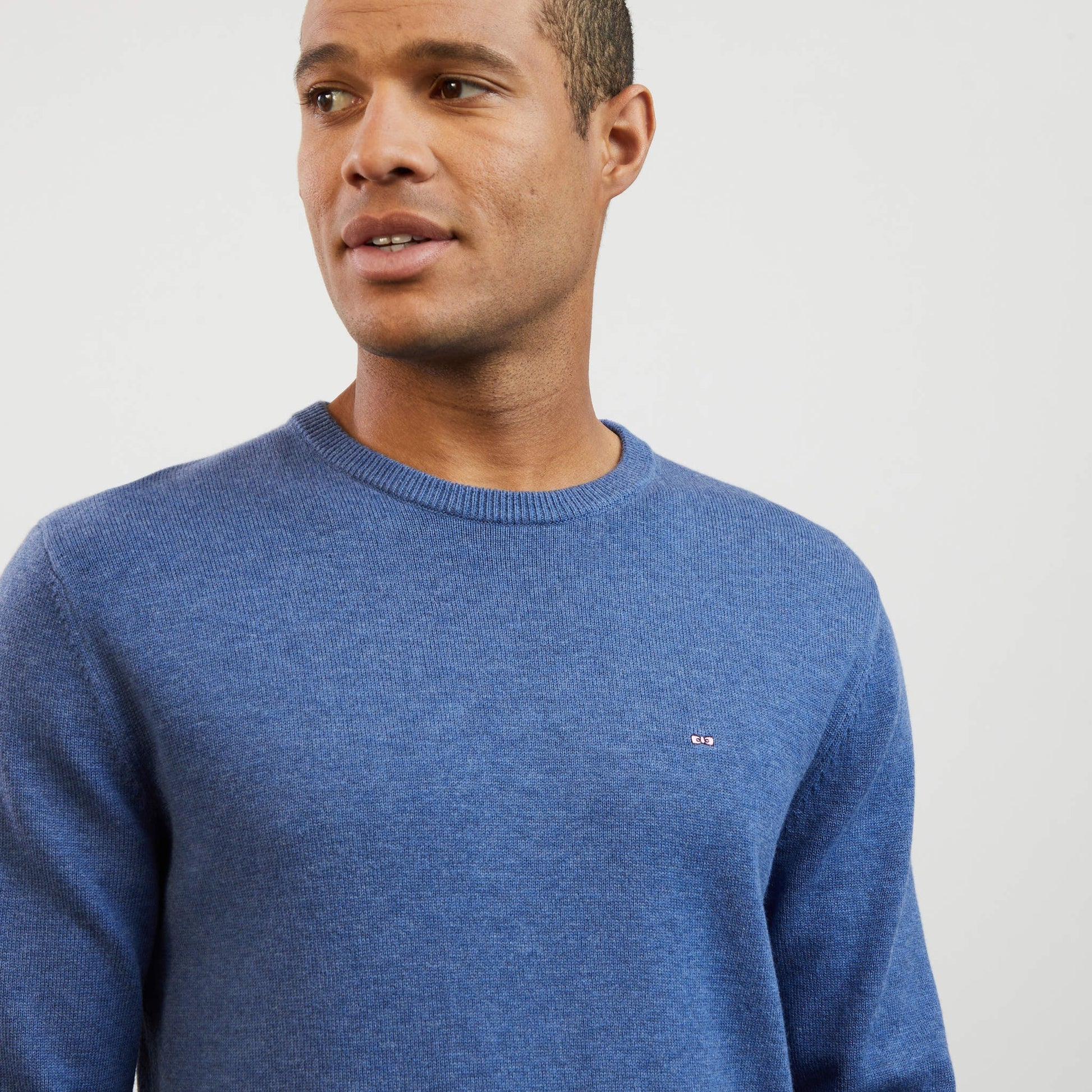 Pull bleu top en laine