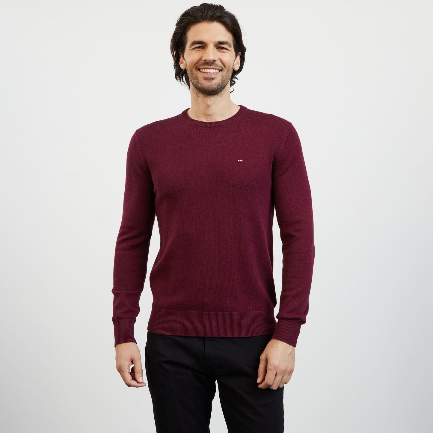 Burgundy wool mix jumper