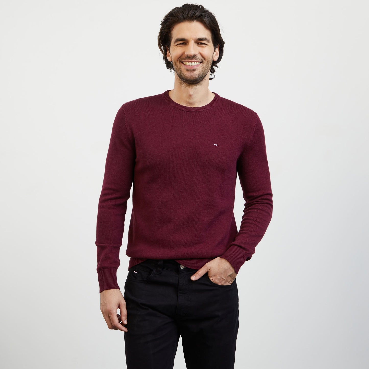 Burgundy wool mix jumper