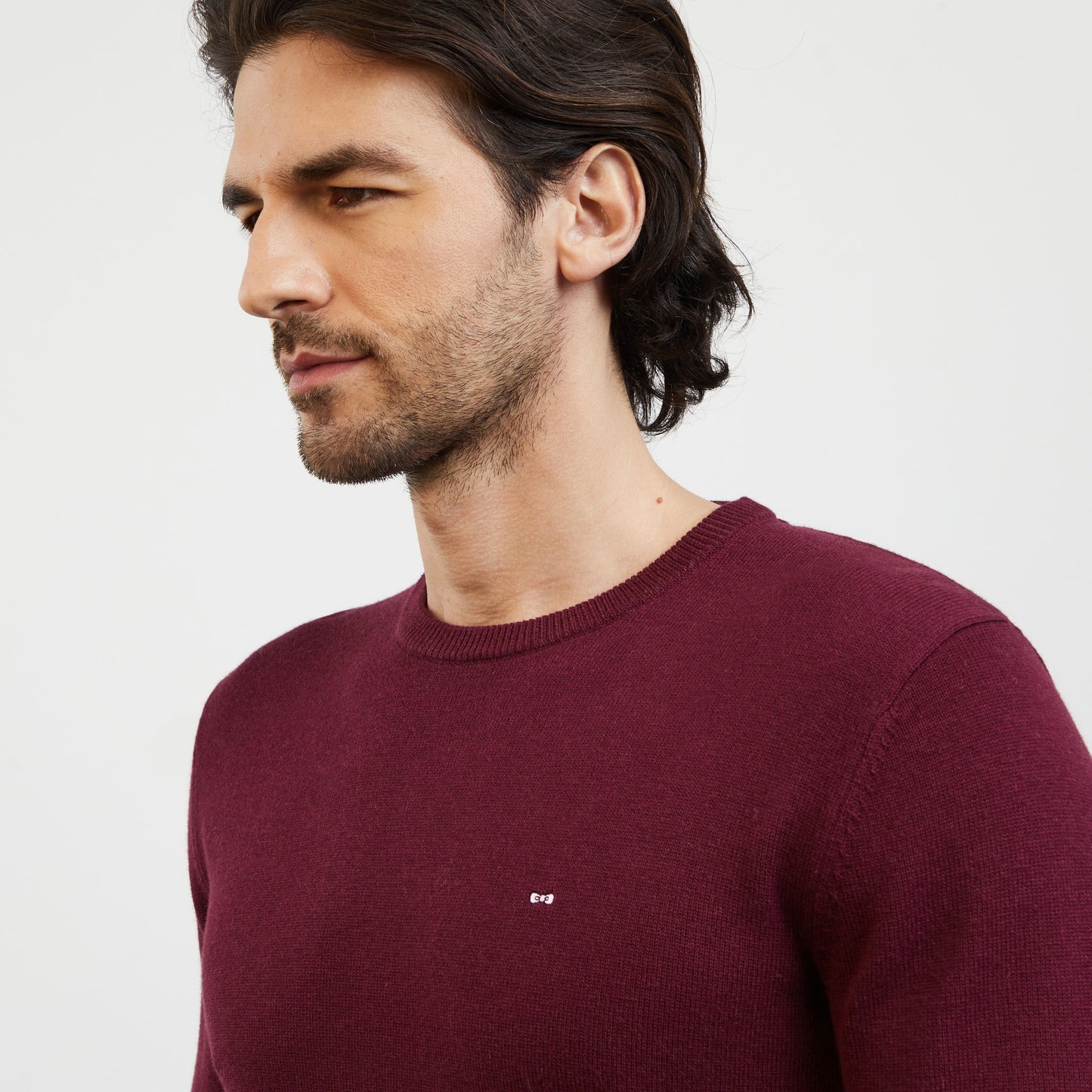 Burgundy wool mix jumper