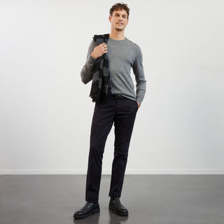 Pull gris moyen en laine mélangée